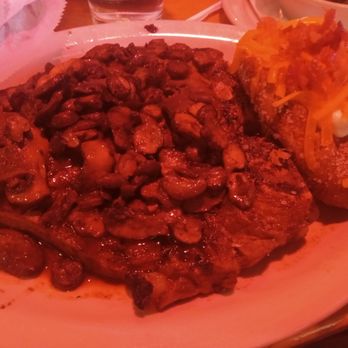 Texas Roadhouse - Steak with mushroom and loaded potatoes!!!! - Barbeque Near Me - Tracy, California Texas Roadhouse - Steak with mushroom and loaded potatoes!!!! - Barbeque Near Me - Tracy, California