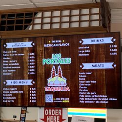 Los Portales Taqueria - Updated Menu - March 2023