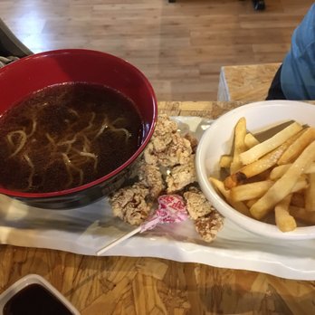 EurAsia Ramen - Kids Meal (Ramen in broth, karage or chicken fries as they call it, and French fries) - Ramen Near Me - Cedar Park, Texas EurAsia Ramen - Kids Meal (Ramen in broth, karage or chicken fries as they call it, and French fries) - Ramen Near Me - Cedar Park, Texas
