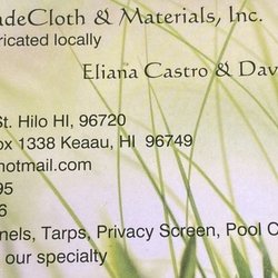Rudy's Shadecloth And Industrial Fabrics Co - Business Card