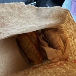 Tim Hortons - Hash browns thrown in bag