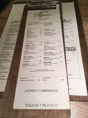 Menu photo 6 Tepic Madrid, M Menu photo 6 Tepic Madrid, M