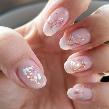 Small Lily - Love the care with which my nails are treated. These are my nails with Gelx manicure and foil design. Can't stop looking at my hands - Nail Salons Near Me - Forest Hills, New York