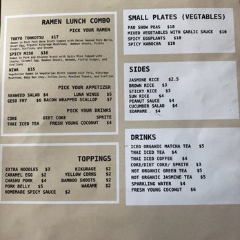 Sun and Moon - Lunch Menu (back) - Thai Near Me - San Francisco, California Sun and Moon - Lunch Menu (back) - Thai Near Me - San Francisco, California