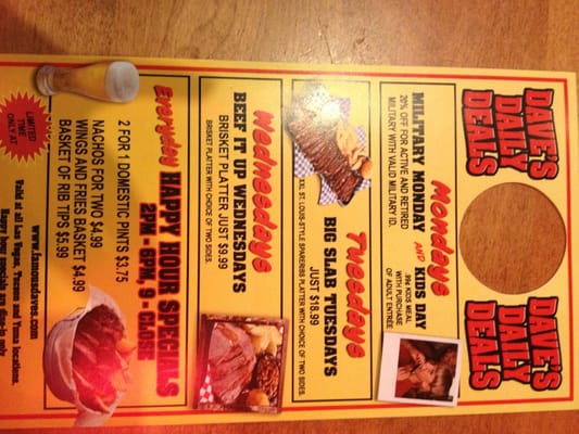 Menu photo 7 Famous Dave's Bar-B-Que Yuma, AZ Menu photo 7 Famous Dave's Bar-B-Que Yuma, AZ
