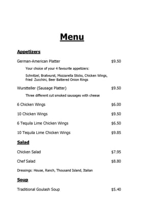 Menu photo 5 A Touch of Germany El Paso, TX Menu photo 5 A Touch of Germany El Paso, TX