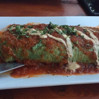 Casa Maya - Green Burrito (vegetarian/veganizable) - Mexican Near Me - St Augustine, Florida