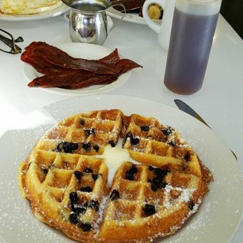 Cafe 222 - Blueberry cornbread waffle. - Breakfast & Brunch Near Me - San Diego, California