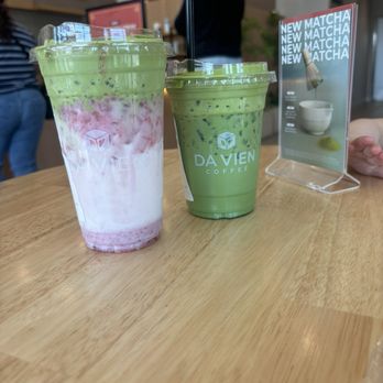 Da Vien Coffee - Iced Strawberry milk matcha and double matcha - Coffee & Tea Near Me - Long Beach, California Da Vien Coffee - Iced Strawberry milk matcha and double matcha - Coffee & Tea Near Me - Long Beach, California