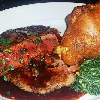 The Cavalier - Ribeye w/ bone marrow jus & horseradish creamed spinach;  AMAZING - New American Near Me - San Francisco, California