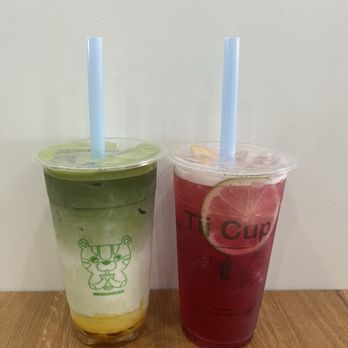 Tii Cup - Mango Matcha Latte & Green Tea Passion Fruit - Bubble Tea Near Me - Chandler, Arizona Tii Cup - Mango Matcha Latte & Green Tea Passion Fruit - Bubble Tea Near Me - Chandler, Arizona