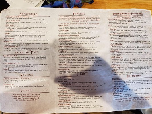 Menu photo 2 Hobbit American Grill Tallahassee, FL Menu photo 2 Hobbit American Grill Tallahassee, FL