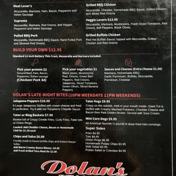Dolan's Bar & Grill - Menu