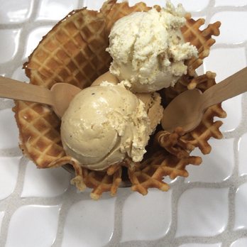 Long Beach Creamery - Coffee and butter cake in a waffle bowl. Yum! - Ice Cream & Frozen Yogurt Near Me - Long Beach, California Long Beach Creamery - Coffee and butter cake in a waffle bowl. Yum! - Ice Cream & Frozen Yogurt Near Me - Long Beach, California