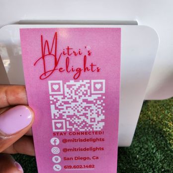 Mitri's Delights - Business card - Desserts Near Me - San Diego, California Mitri's Delights - Business card - Desserts Near Me - San Diego, California