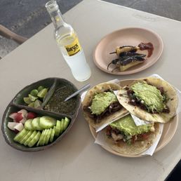 1 Al pastor, 1 Asada, and 1 Grilled Shrimp taco 1 Al pastor, 1 Asada, and 1 Grilled Shrimp taco