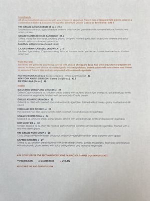 Menu photo 2 Buchanans Steak & Seafood Niagara Falls, ON Menu photo 2 Buchanans Steak & Seafood Niagara Falls, ON