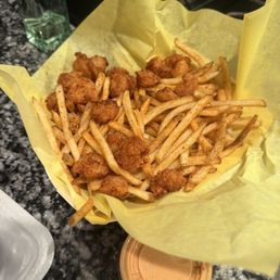 Popcorn shrimp and fries Popcorn shrimp and fries