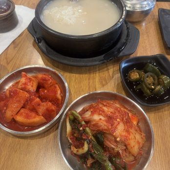 Seoul Komtang - Only 3 selection of banchan as seen here - Korean Near Me - Pleasanton, California Seoul Komtang - Only 3 selection of banchan as seen here - Korean Near Me - Pleasanton, California