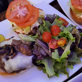 Last Drop Tavern - Mushroom Swiss Burger ($19) - Bars Near Me - San Francisco, California