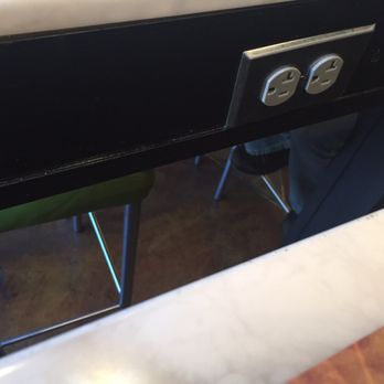 Joe Cain Cafe - I love the power outlets on the side of the tables. - Pizza Near Me - Mobile, Alabama