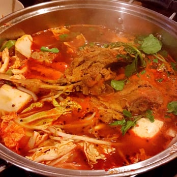 Hanmaru - Gamja Tang B! Mid-size with 4 bones. Not spicy for Asians, but a little bit spicy for Americans. - Korean Near Me - Allston, Massachusetts Hanmaru - Gamja Tang B! Mid-size with 4 bones. Not spicy for Asians, but a little bit spicy for Americans. - Korean Near Me - Allston, Massachusetts