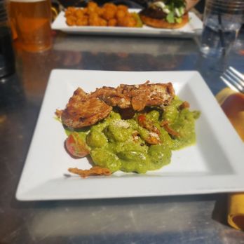 Moonshine Philly - Pesto gnocchi w/chicken (usually blackened) - Gastropubs Near Me - Philadelphia, Pennsylvania
