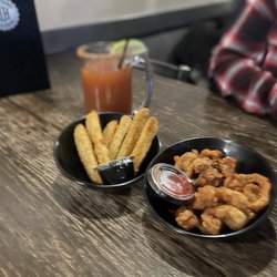 Happy Hours Bar & Grill - Fried pickles and fried calamari