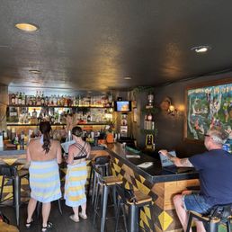 Campfire Hotel - Inside the canteen bar on pool party Sunday - Hotels Near Me - Bend, Oregon
