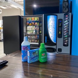 Vending machines with food, drinks, and a machine to buy what you forgot. All 3 items I bought here $1.25 each. Vending machines with food, drinks, and a machine to buy what you forgot. All 3 items I bought here $1.25 each.