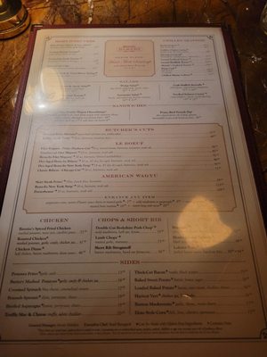 Menu photo 4 Bavette's Las Vegas, NV