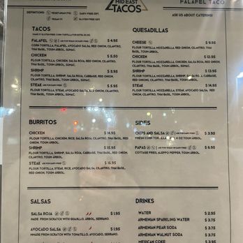 Mideast Tacos - Menu - Tacos Near Me - Los Angeles, California Mideast Tacos - Menu - Tacos Near Me - Los Angeles, California