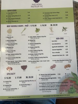 Menu photo 1 Pho Hoan Pasteur Calgary, AB