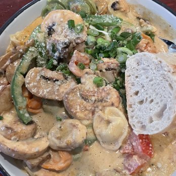 Cascadia Grill - Mushroom Tortellini with Cajun cream sauce. - Steakhouses Near Me - Olympia, Washington