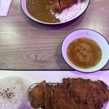 Monsta Ramen - Chicken katsu curry (top) and chicken katsu plate (bottom) - Japanese Curry Near Me - San Diego, California Monsta Ramen - Chicken katsu curry (top) and chicken katsu plate (bottom) - Japanese Curry Near Me - San Diego, California