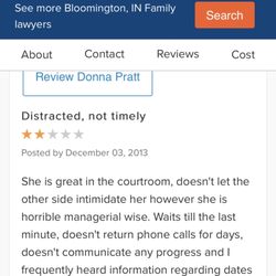 Pratt Law Office - Older review of Donna Pratt.