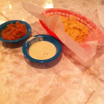 Chuy's - Great chips and with the regular salsa and the creamy jalapeño sauce-Yummy!! - Mexican Near Me - San Antonio, Texas