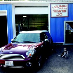 Lou's Muffler & Brake Custom Exhaust - Maggie Loves Lou's Custom Exhaust in Westport.