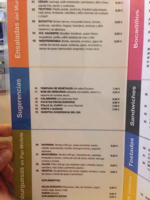 Menu photo 2 Europeo Zaragoza, Z