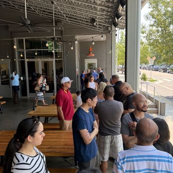 Prime Barbecue - This is the line outside in 95 degrees. - Barbeque Near Me - Knightdale, North Carolina