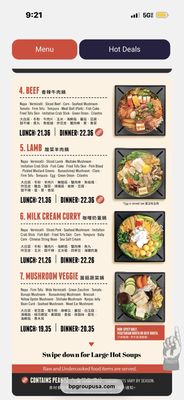 Menu photo 1 Boiling Point Fremont, CA