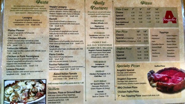 Menu photo 2 Angelo's Pizza Mattoon, IL Menu photo 2 Angelo's Pizza Mattoon, IL