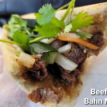 Dragon Asian Supermarket - Beef Bahn Mi w/o Jalapeños  $5.99 (an inside look) ~ thicker meats and very flavorful  ~ - Grocery Near Me - Jacksonville, Florida