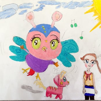 Visionary Arts - Cartoon designed by a 6 years old student - Art Classes Near Me - San Jose, California