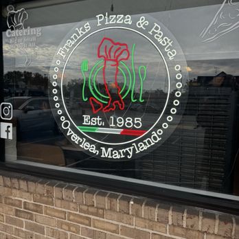 Frank's Pizza & Pasta - Front Window / Logo - Pizza Near Me - Baltimore, Maryland Frank's Pizza & Pasta - Front Window / Logo - Pizza Near Me - Baltimore, Maryland