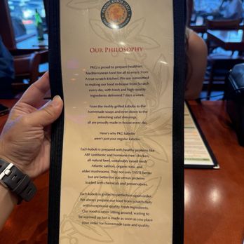 Panini Kabob Grill - Back of the menu - Middle Eastern Near Me - Sherman Oaks, California