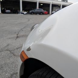 With dent and paint chip