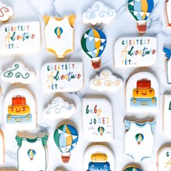 Space Cadet Baking Company - Space Cadet Baking Company | Custom Sugar Cookies | Greatest Adventure Yet Baby Shower Cookies