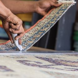 Ayoub N&H® Carpet - Removing the border from this rug and re-attaching it to a smaller portion. Rug resizing.