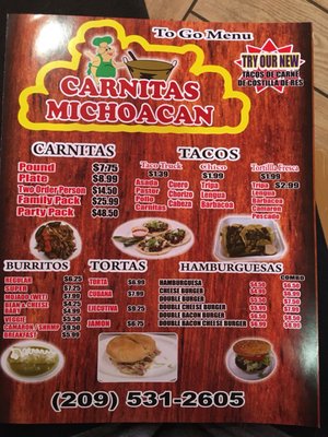 Menu photo 8 Carnitas Michoacan Ceres, CA Menu photo 8 Carnitas Michoacan Ceres, CA